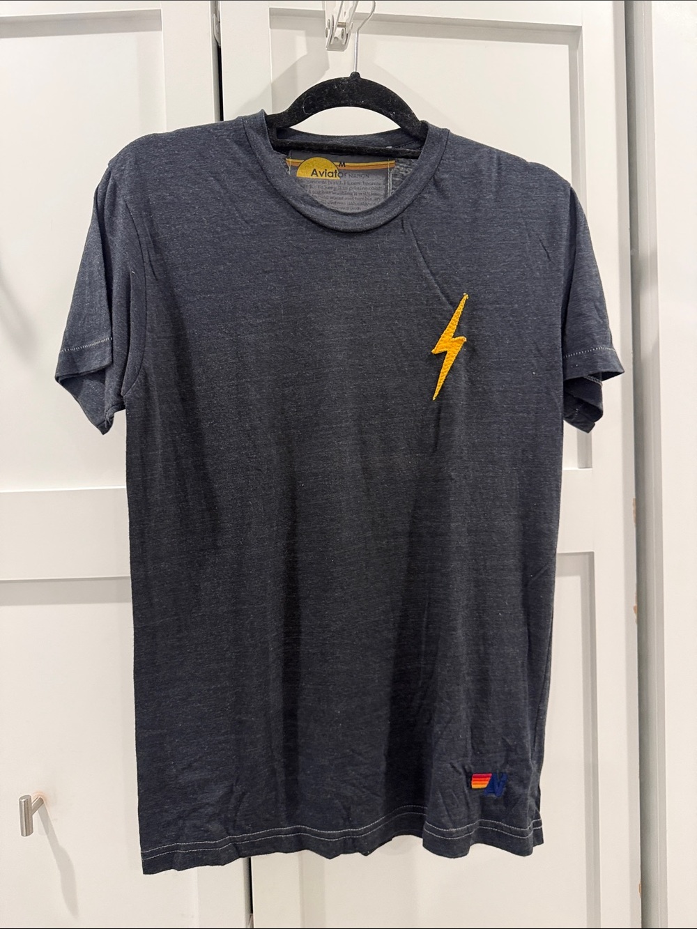 Aviator NationNavy Short Sleeve Lightning Graphic Tee